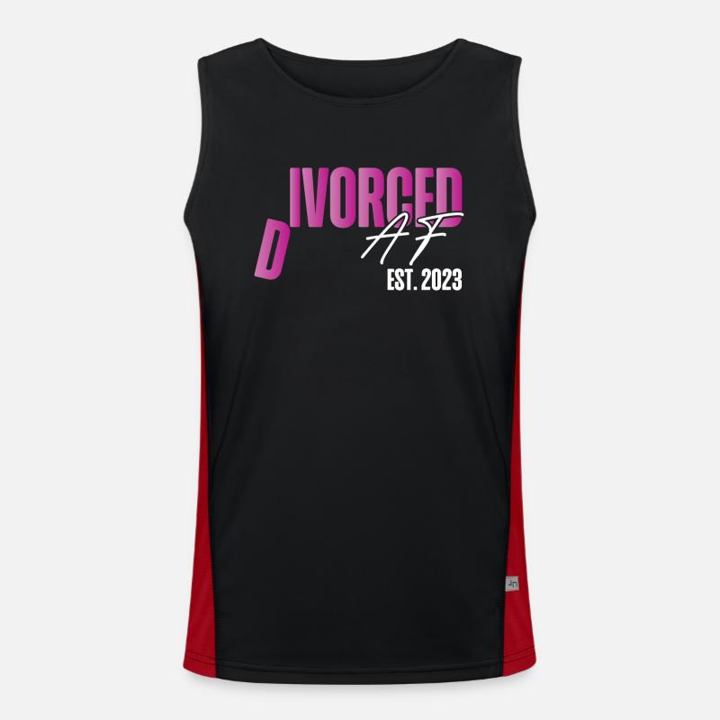 Happy Divorce Party Divorced Af Funktionelles Kontrast-Tank Top für Männer 