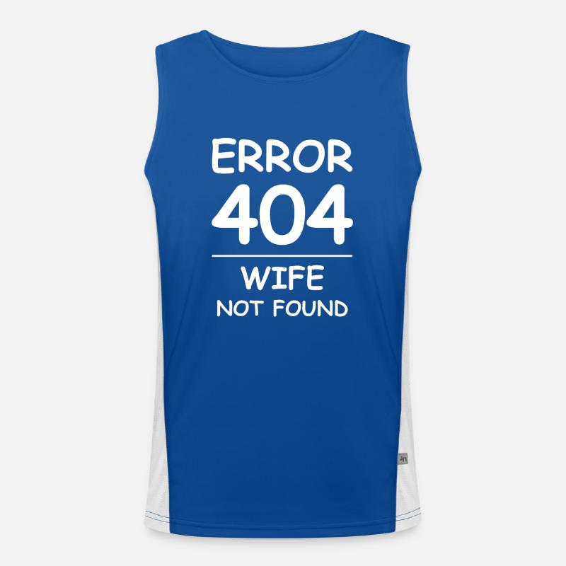 Ehefrau nicht gefunden Fehler 404 Funktionelles Kontrast-Tank Top für Männer 