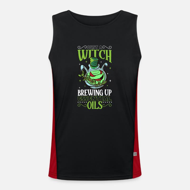 Ätherische Öle Für Halloween-horror. Ätherische Funktionelles Kontrast-Tank Top für Männer 