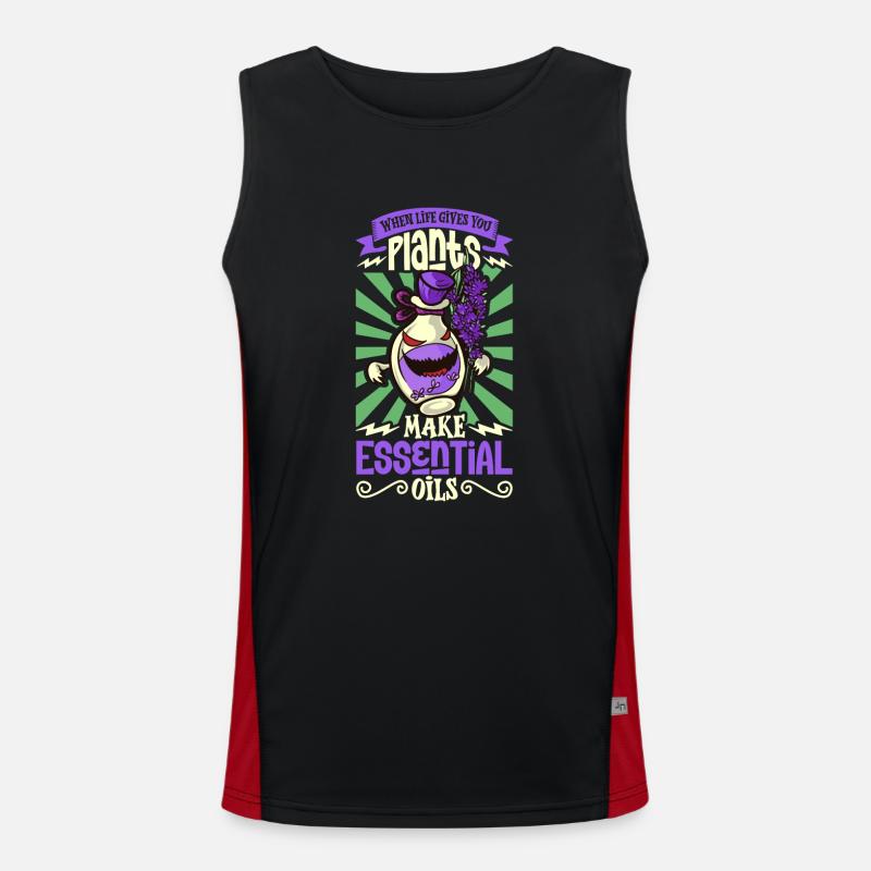 Ätherische Öle Für Halloween-horror. Ätherische Funktionelles Kontrast-Tank Top für Männer 