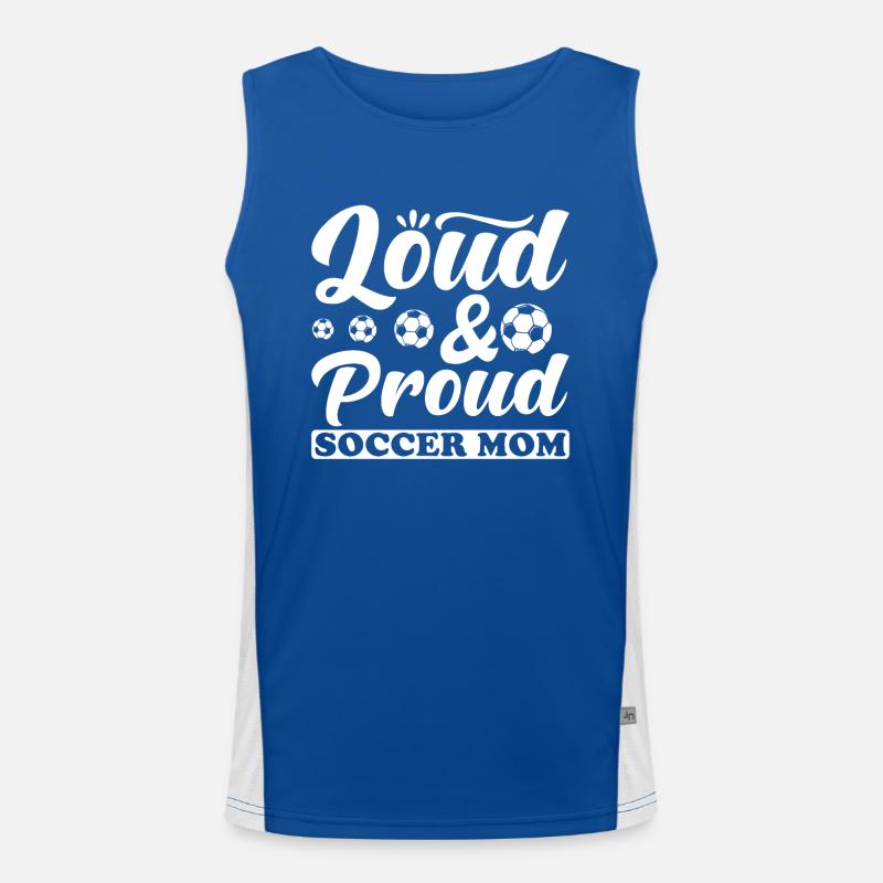 Fußball Mama Mutter Am Tag Trainer am Spieltag Funktionelles Kontrast-Tank Top für Männer 
