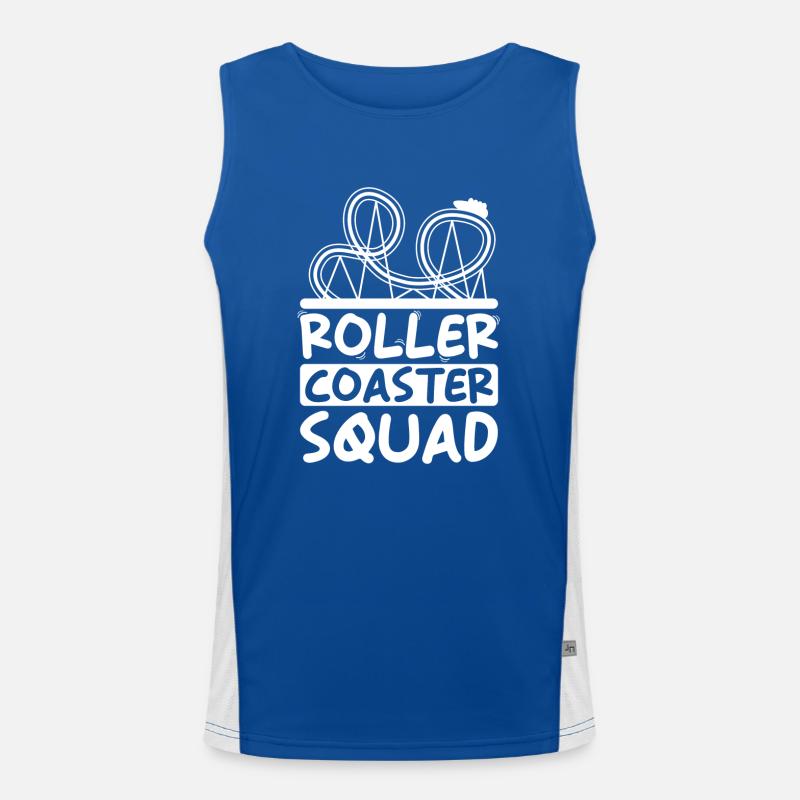 Rollercoaster Squad amusement park group Men's Functional Contrast Tank Top 