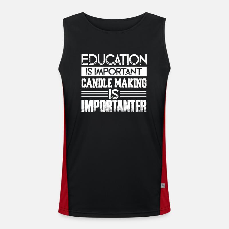 Candle Making Candle Making Is Importanter Men's Functional Contrast Tank Top 