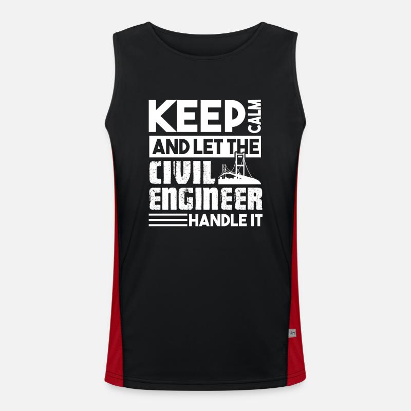 Civil Engineer Let The Civil Engineer Handle It Men's Functional Contrast Tank Top 