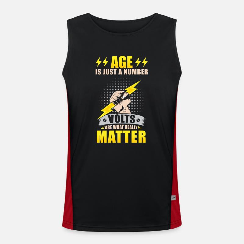 Elektriker Geburtstagsgeschenk Lustig Funktionelles Kontrast-Tank Top für Männer 