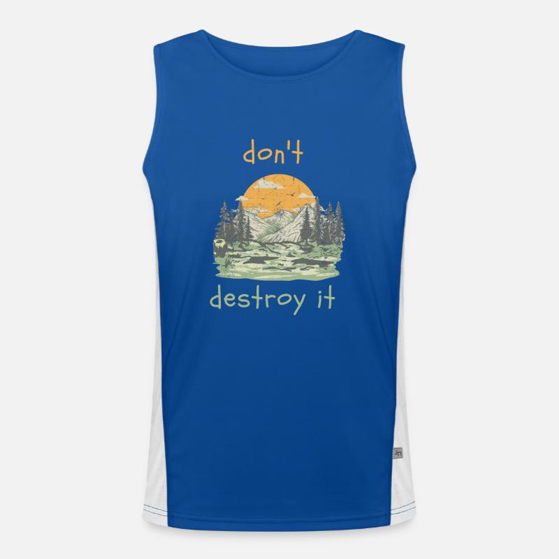 do not destroy it Men's Functional Contrast Tank Top 
