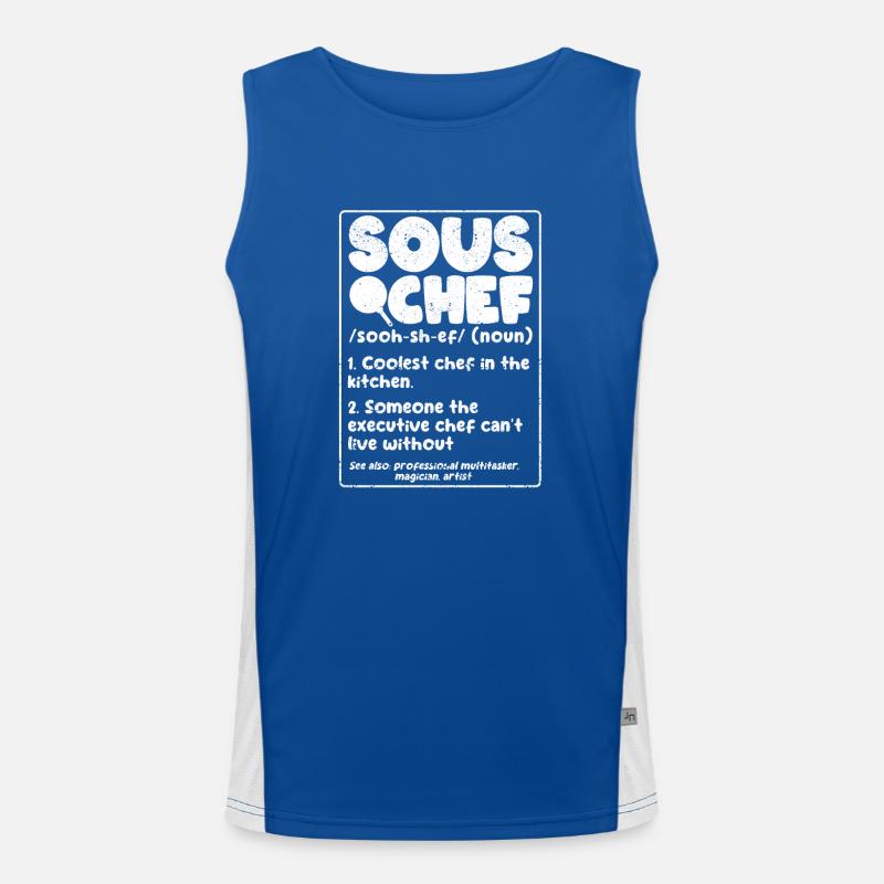 Sous Chef Definition Witzig Kochen Begriff Koch Funktionelles Kontrast-Tank Top für Männer 