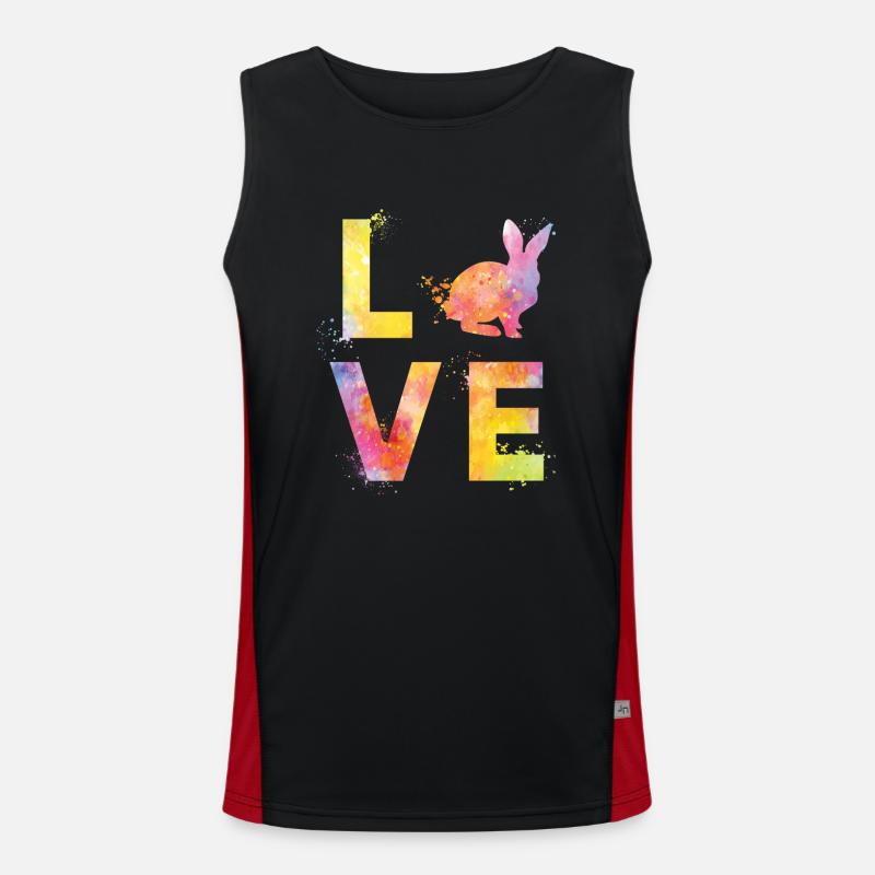 Hasen liebe Funktionelles Kontrast-Tank Top für Männer 