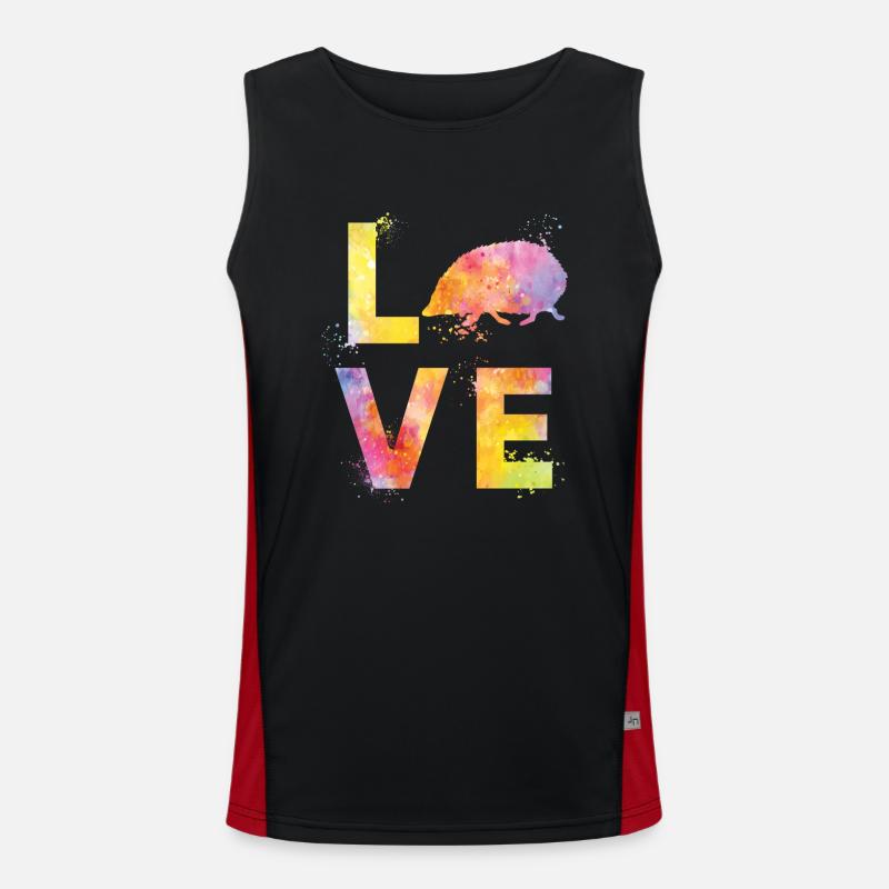 Igel liebe Funktionelles Kontrast-Tank Top für Männer 