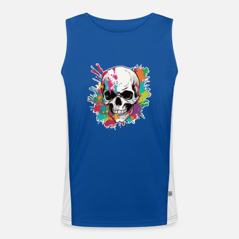 Skulls Skull Skull Skull Bones Men's Functional Contrast Tank Top 