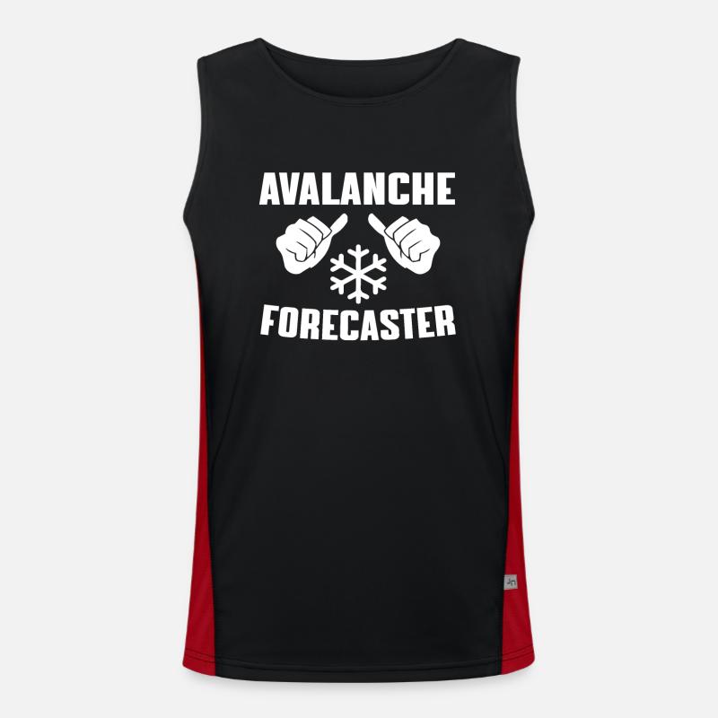 Funny Avalanche Forecast Gift Men's Functional Contrast Tank Top 