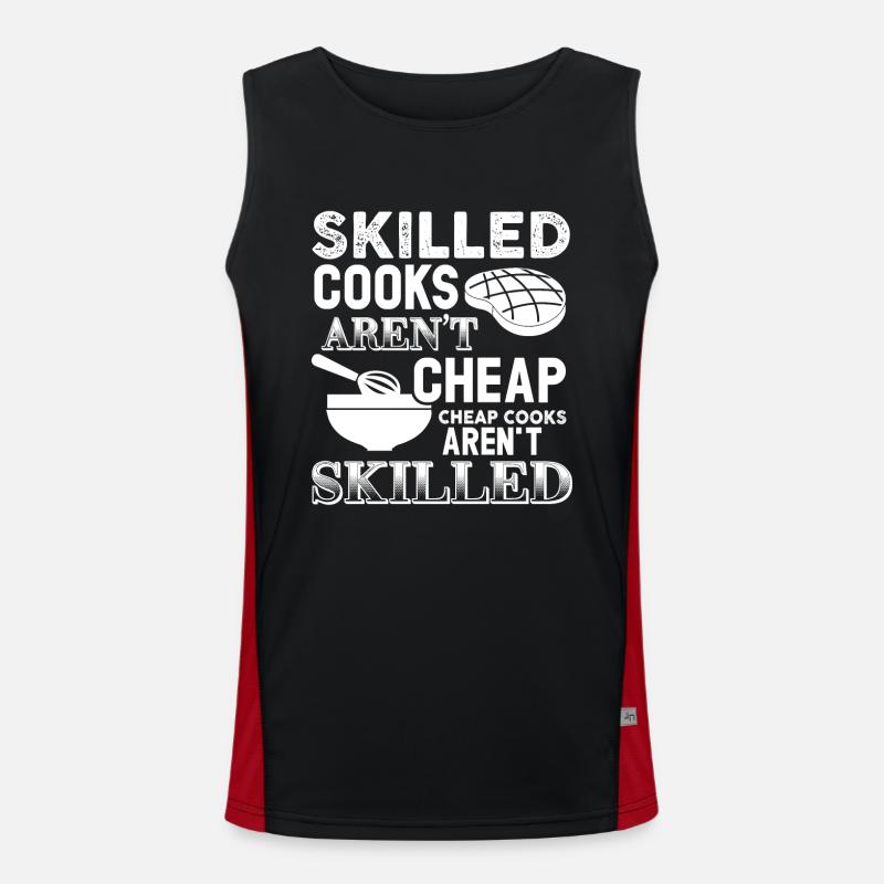 Chef Skilled Cooks Aren't Cheap Men's Functional Contrast Tank Top 