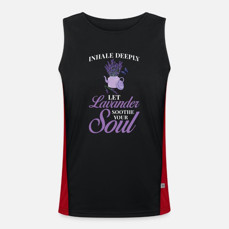 Lavendel Lavendelblüte Ätherisches Öl Lavendelduft Funktionelles Kontrast-Tank Top für Männer 