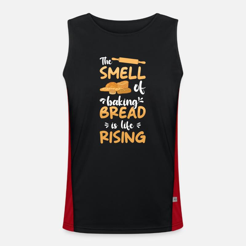 Bread lovers baker bake freshly baked bread Men's Functional Contrast Tank Top 