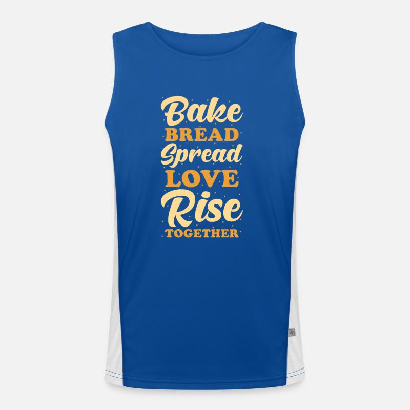 Bread Baker Baking Men's Functional Contrast Tank Top 