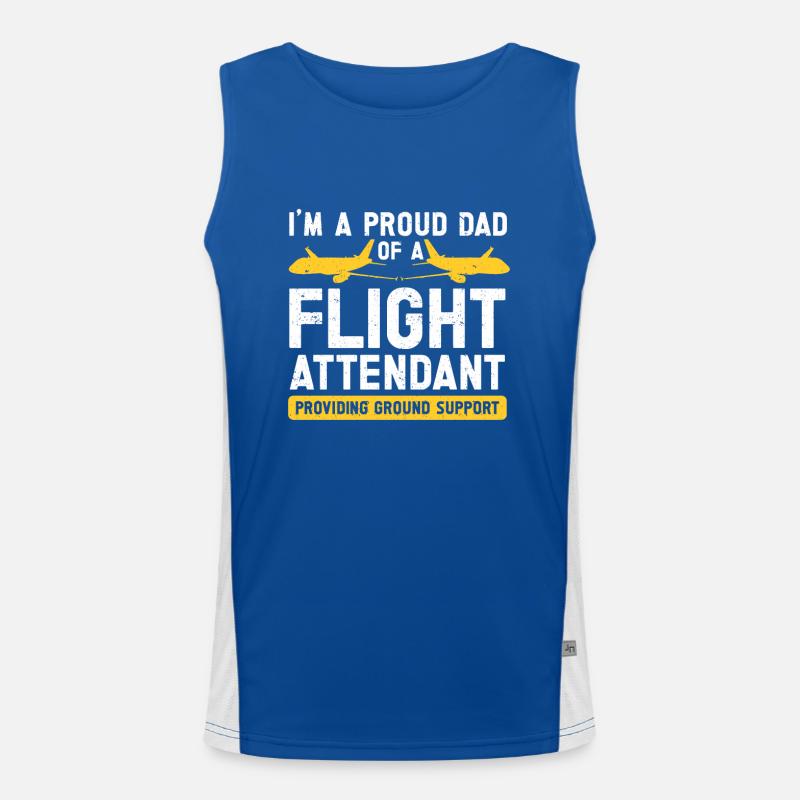 Flugbegleiter Papa Stewardess Flugbegleiter Funktionelles Kontrast-Tank Top für Männer 