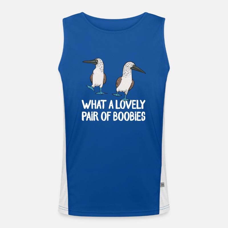 Blaufußtölpel Blue-footed Booby Seevogel Funktionelles Kontrast-Tank Top für Männer 