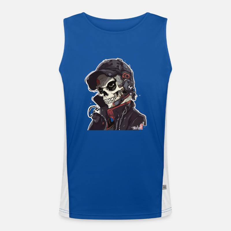 Skulls Skull Skull Skull Bones Men's Functional Contrast Tank Top 