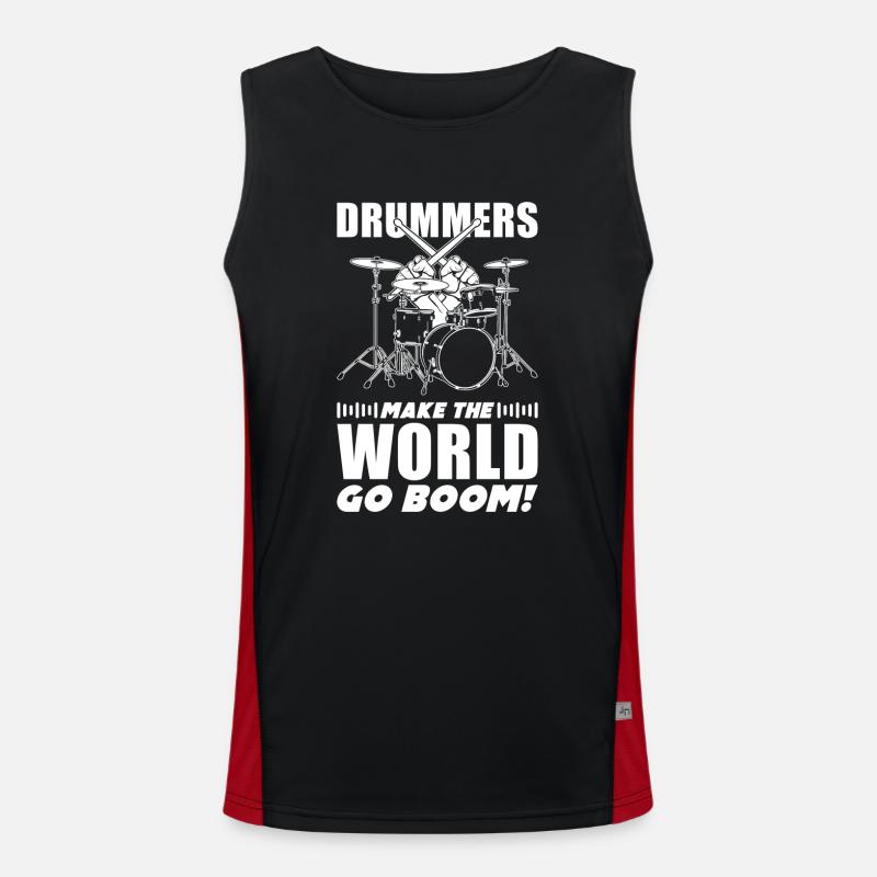 Drummer Quote Gift Drums Men's Functional Contrast Tank Top 