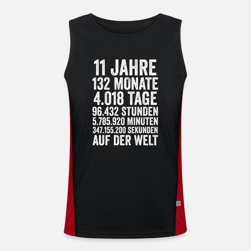 11 Jahre Elfter Geburtstag Funktionelles Kontrast-Tank Top für Männer 
