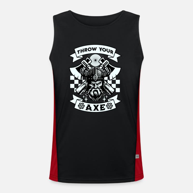Axe Throwing Vikings Men's Functional Contrast Tank Top 