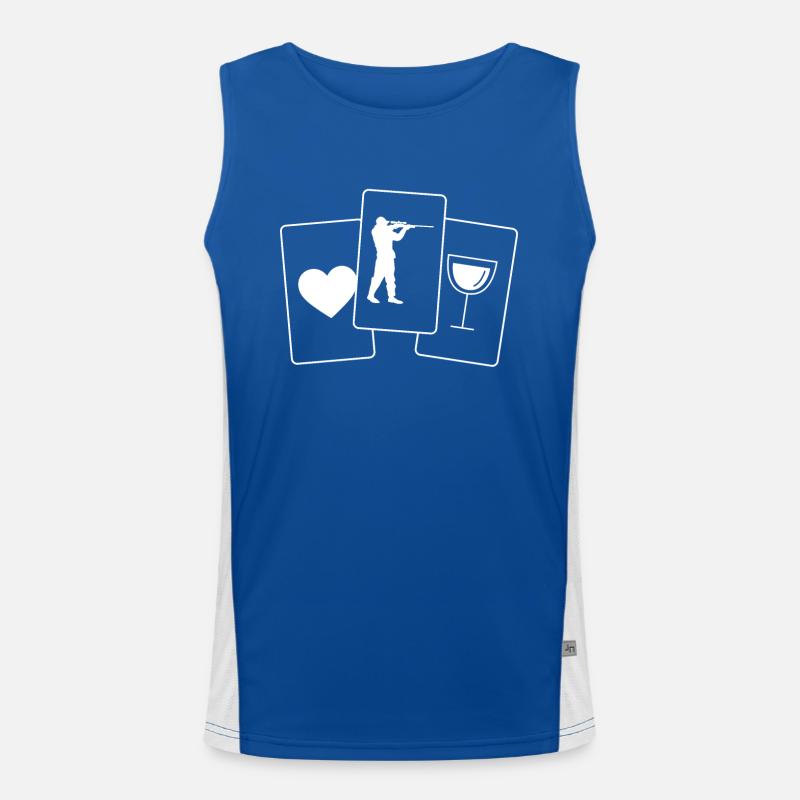 Heart - Wine - Guy chasing - Men's Functional Contrast Tank Top 