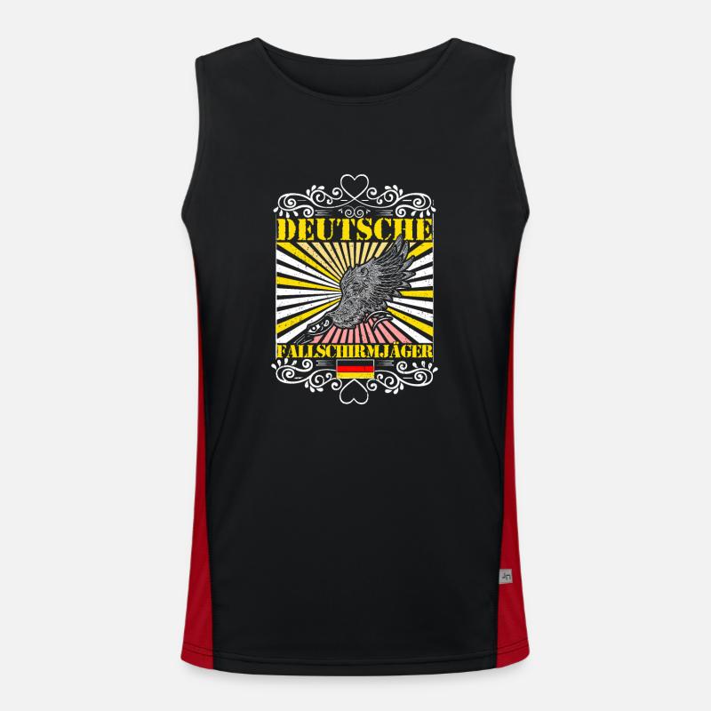 Der deutsche Fallschirmjäger Funktionelles Kontrast-Tank Top für Männer 