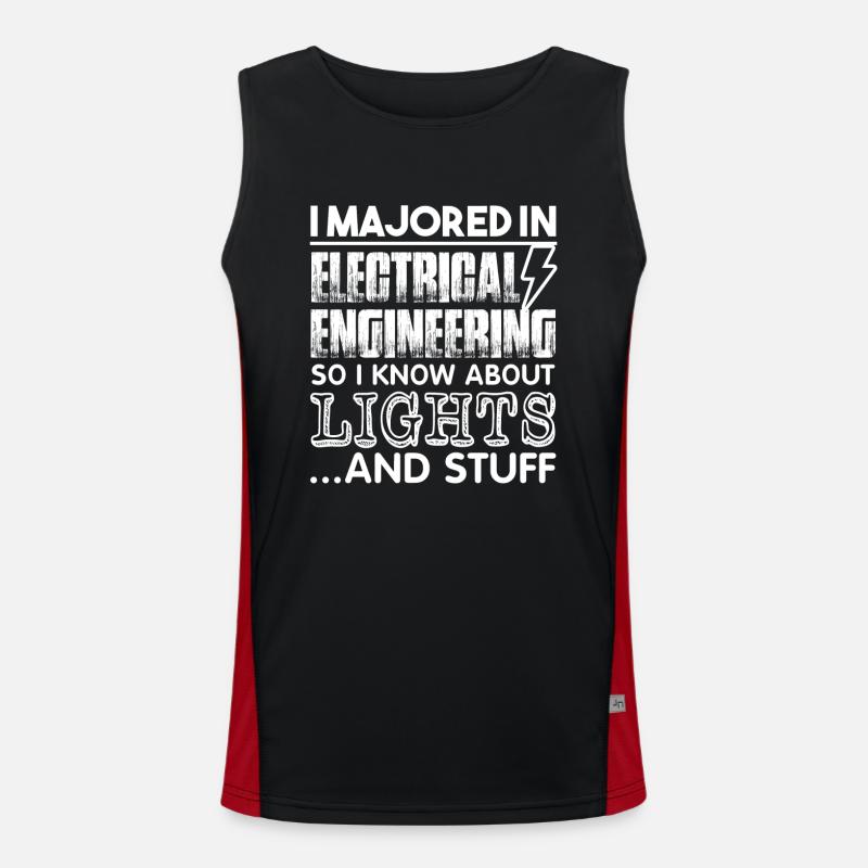 I Majored In Electrical Engineer Men's Functional Contrast Tank Top 
