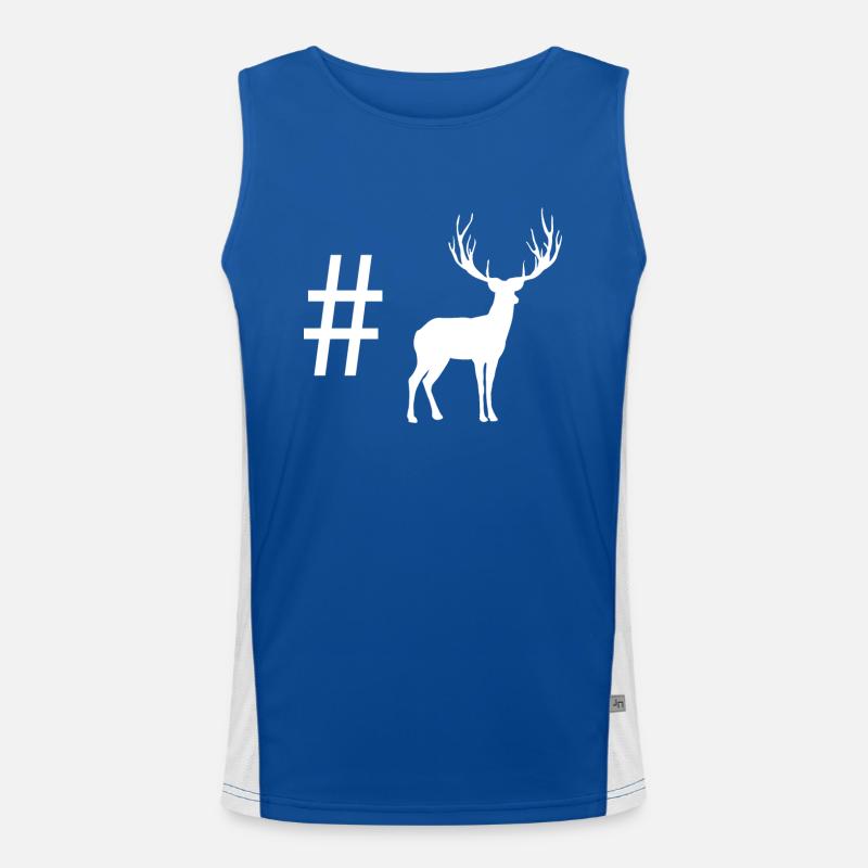 Hashtag - Rotwild - Funktionelles Kontrast-Tank Top für Männer 