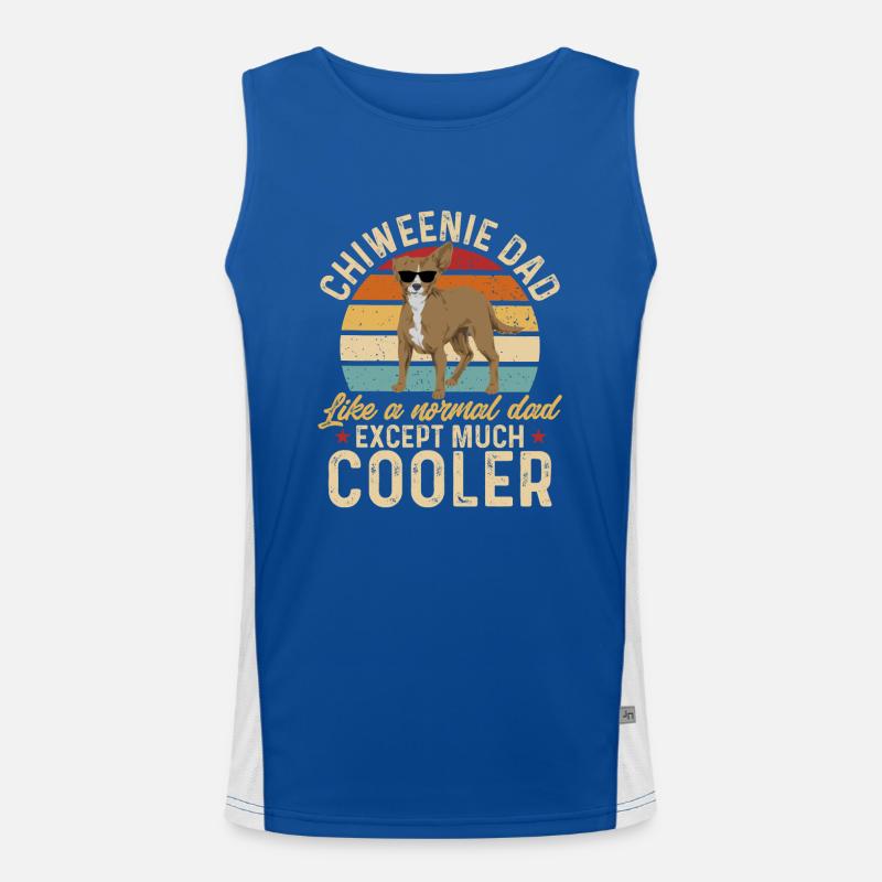 Chiweenie Dog Men's Functional Contrast Tank Top 