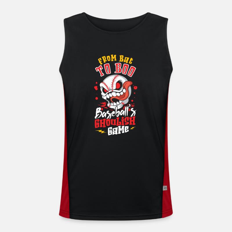 Horror Baseball Gruseliger Baseball Spooky Funktionelles Kontrast-Tank Top für Männer 