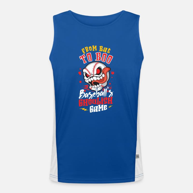 Horror Baseball Gruseliger Baseball Spooky Funktionelles Kontrast-Tank Top für Männer 