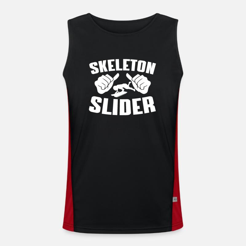 Skeletonfahrer Funktionelles Kontrast-Tank Top für Männer 