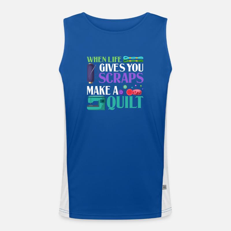 Wenn das Leben dir Reste schenkt Quilts machen Funktionelles Kontrast-Tank Top für Männer 