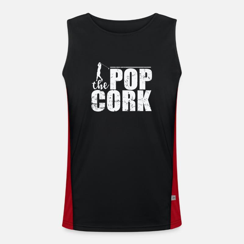 The Pop Cork Golf Funktionelles Kontrast-Tank Top für Männer 