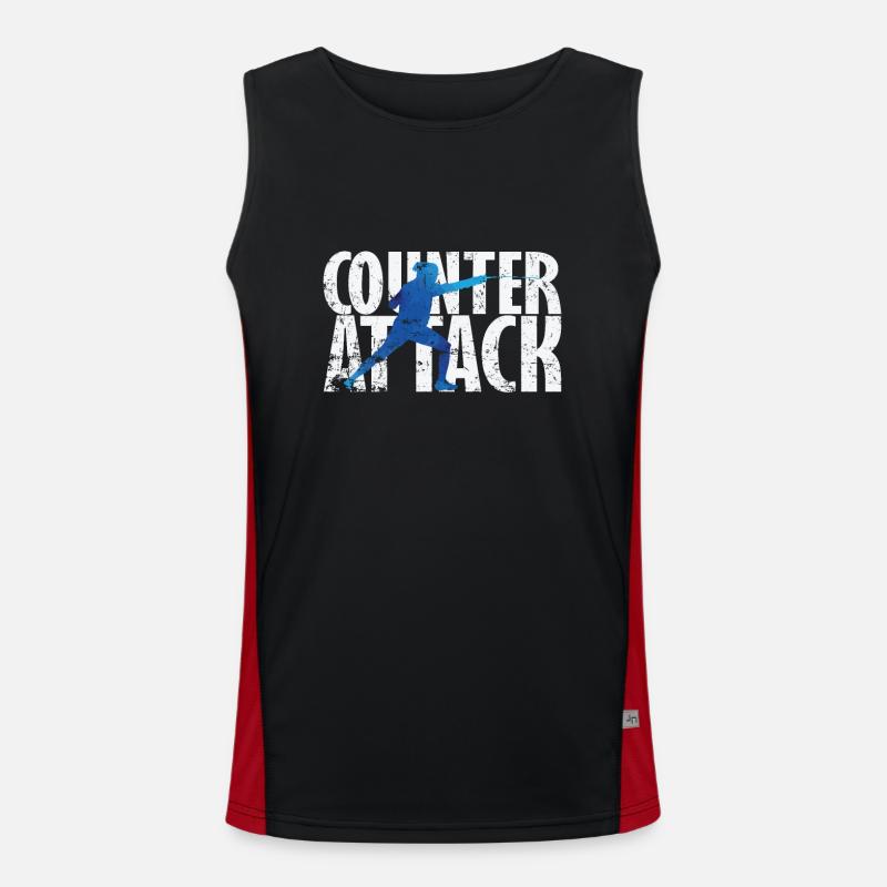 Counter Attack Fencing Men's Functional Contrast Tank Top 