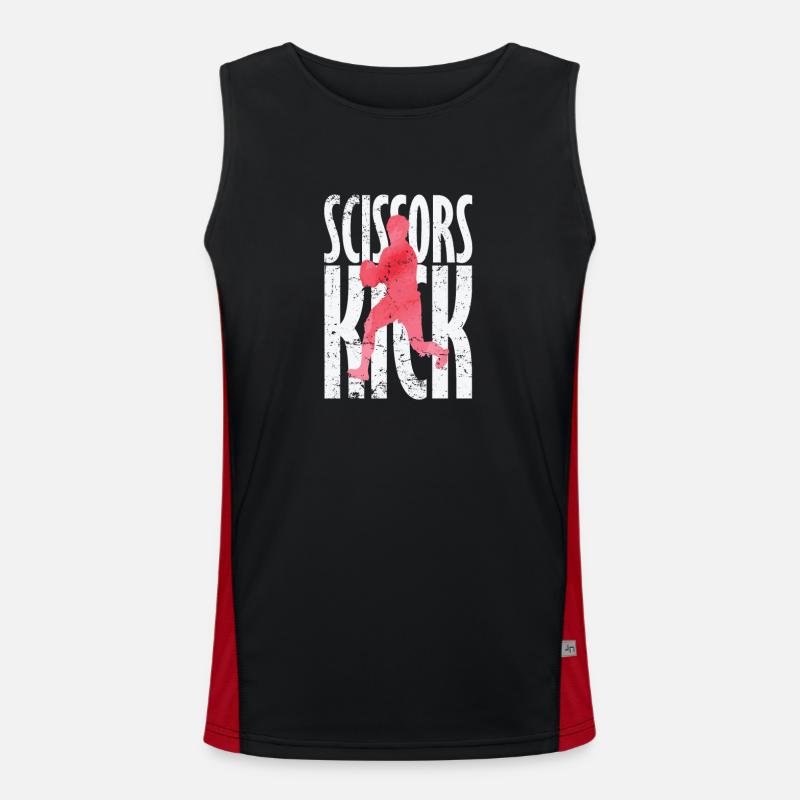 Scissors Kick Rugby - Men's Functional Contrast Tank Top - black/red