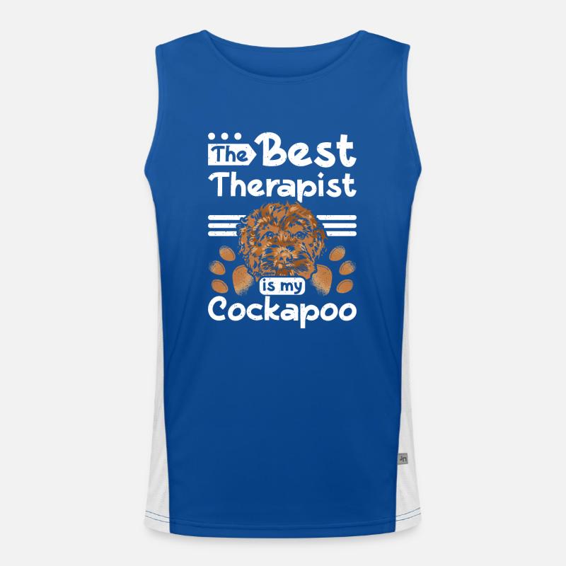 Le meilleur thérapeute est mon cockapoo Débardeur respirant contrasté Homme 