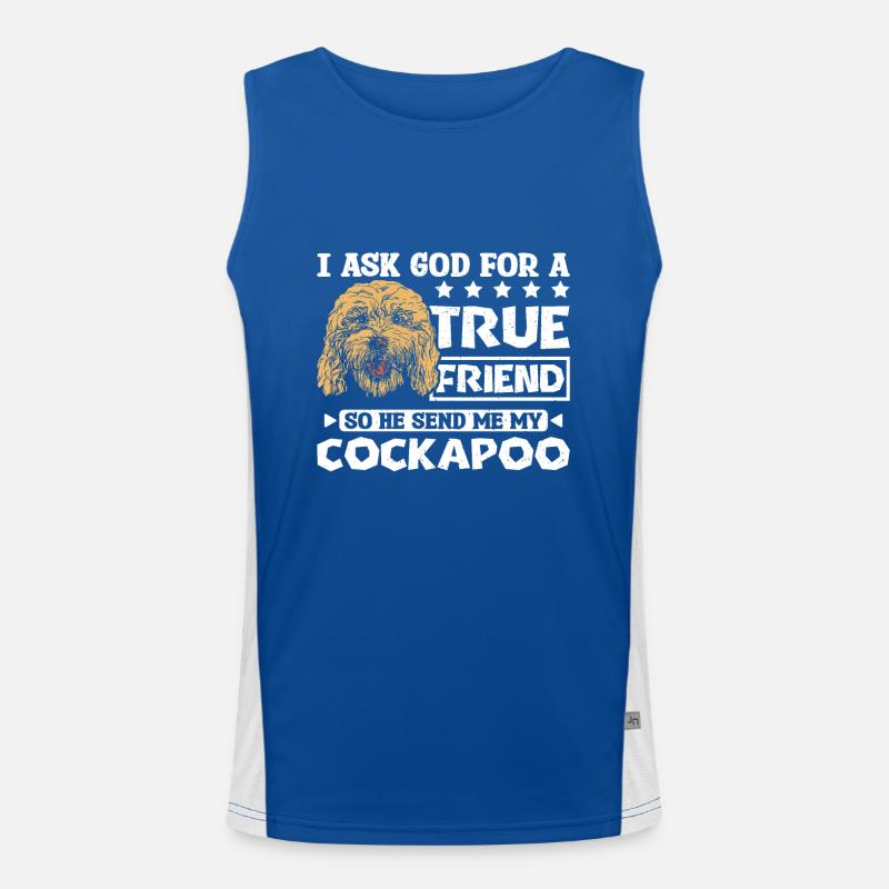 God send me my cockapoo Funktionelles Kontrast-Tank Top für Männer 
