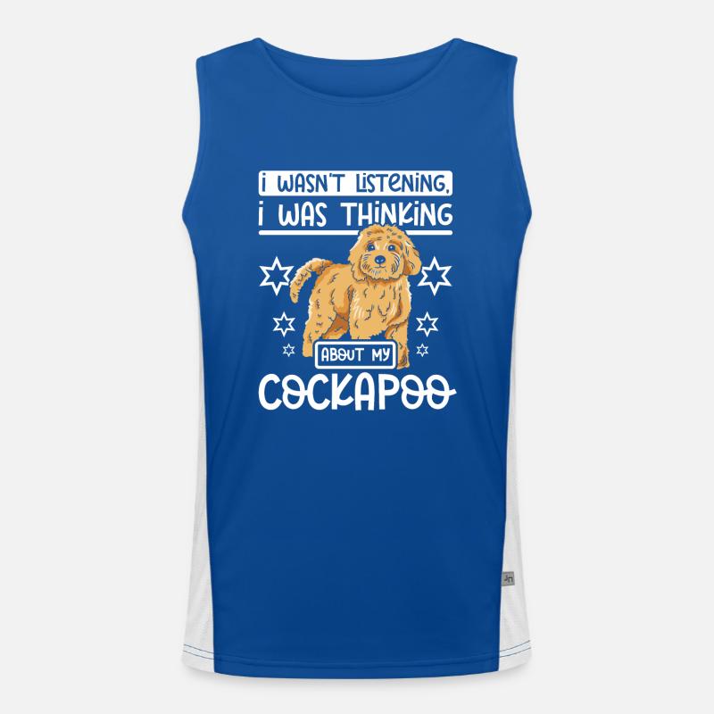Je pensais à mon cockapoo Débardeur respirant contrasté Homme 