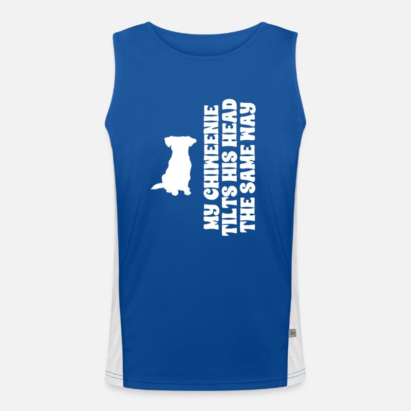 Chiweenie Dog Men's Functional Contrast Tank Top 