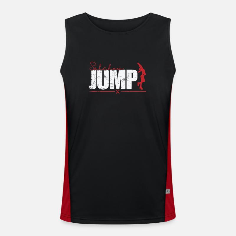Salchow Jump Eiskunstlauf Funktionelles Kontrast-Tank Top für Männer 