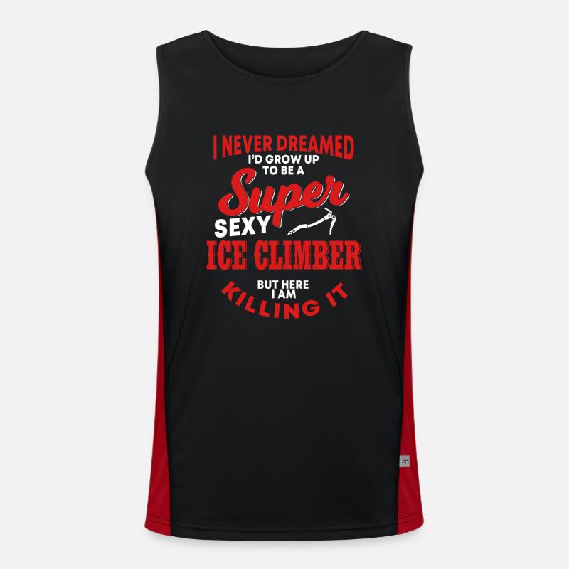Lustige Eiskletterer Shirt Men's Functional Contrast Tank Top 