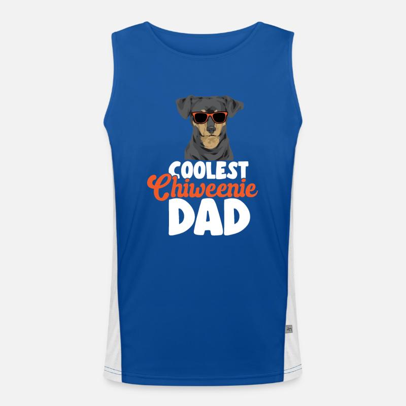 Chiweenie Dog Men's Functional Contrast Tank Top 