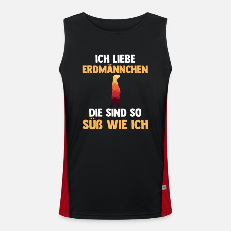 Erdmännchen Funktionelles Kontrast-Tank Top für Männer 