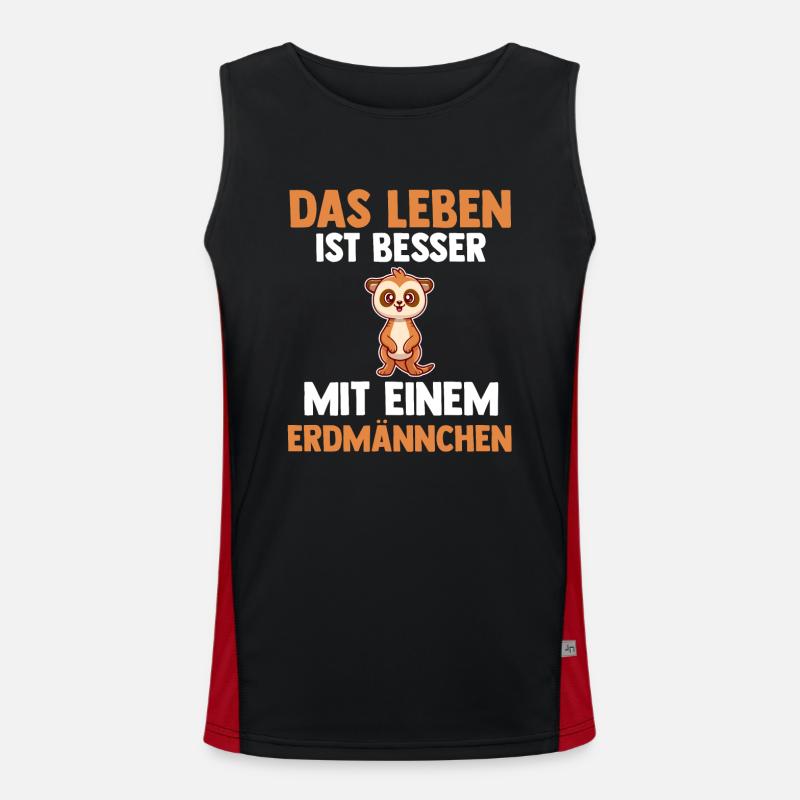 Erdmännchen Funktionelles Kontrast-Tank Top für Männer 
