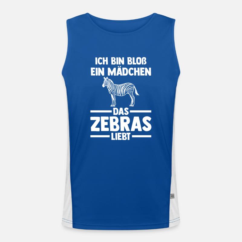 Zebra Funktionelles Kontrast-Tank Top für Männer 