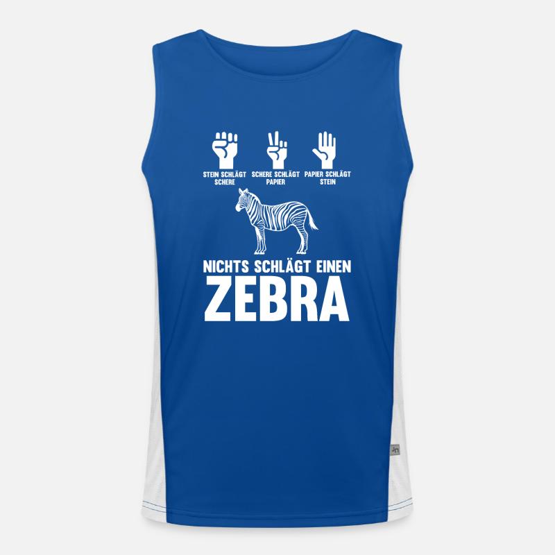 Zebra Funktionelles Kontrast-Tank Top für Männer 