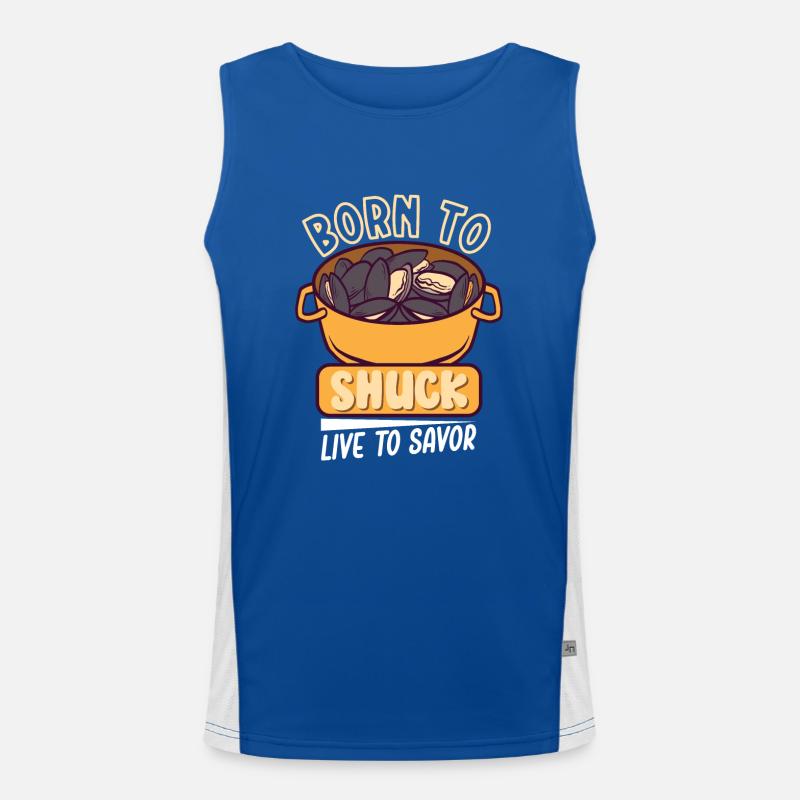 Mussels Seafood Shellfish Men's Functional Contrast Tank Top 