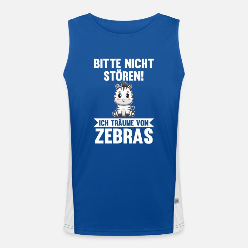 Zebra Funktionelles Kontrast-Tank Top für Männer 